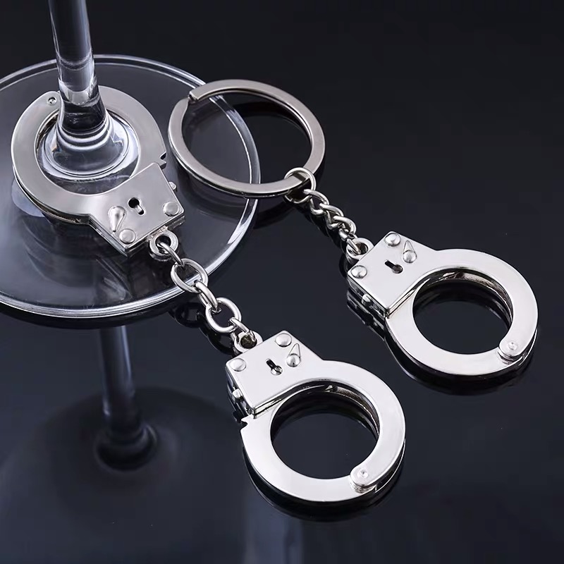 Metall Handschellen - Schlüsselanhänger - Police/Polizei